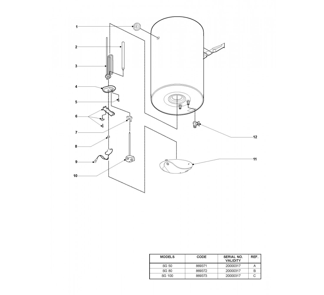 ARISTON SG 50, 80, 100